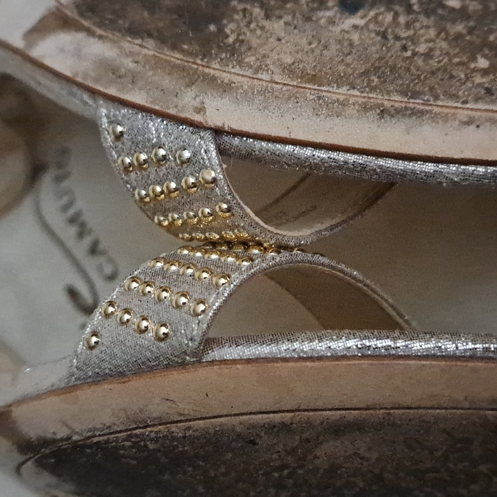 Vince Camuto Imagine Soft Gold Kitten Heels - Picture 5 of 14